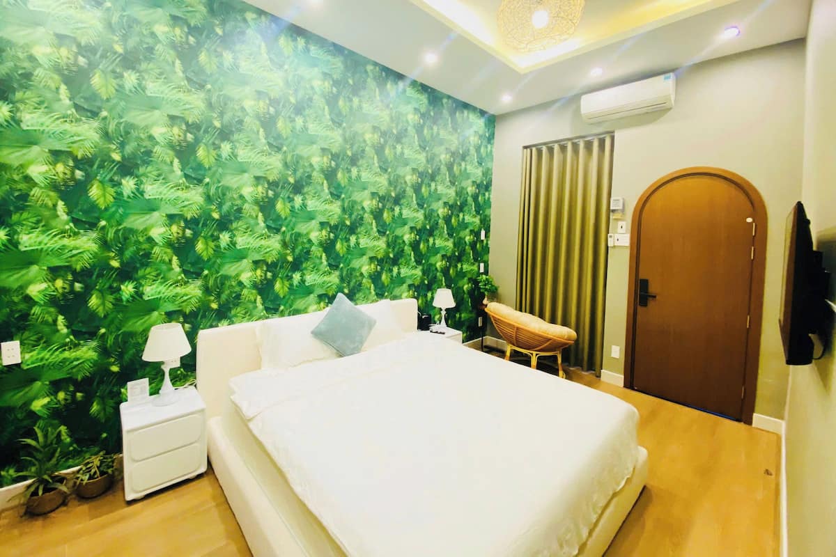 Quarto casal superluxo, varanda, vista para o jardim | 1 quarto, roupas de cama premium
