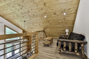 Smart TV, fireplace, video games, books