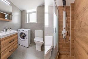 Shower, hair dryer, towels, soap - Ample 3BR Apartment II in Marousi (Marousi)
