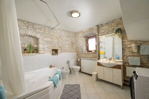 Shower, jetted bath, bidet