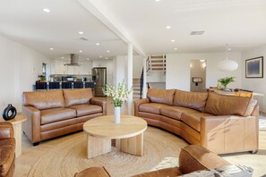 Smart TV, fireplace - Designer Retreat w/ Pool, Firepits, Panoramic Views | The Lake House at Malibu (Agoura Hills)