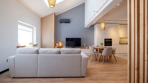 Apartment (16) | Living area | Flat-screen TV - Apartamenty Sun & Snow Przy Rynku (Ustron)