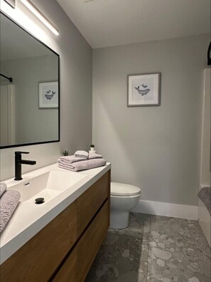 Hair dryer, towels