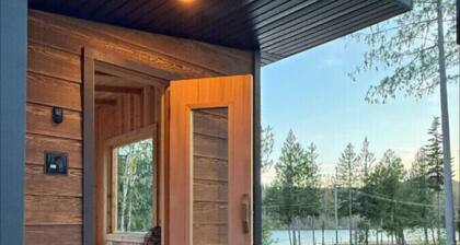 Modern Lakefront Retreat with Private Sauna & Scenic Views