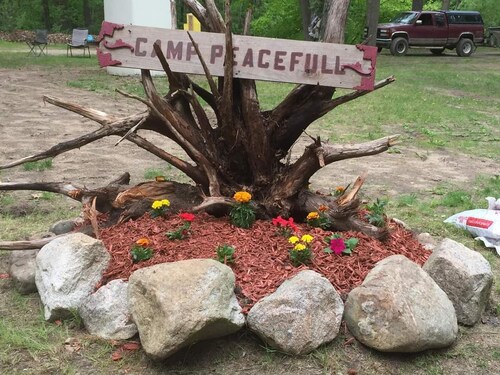 Beautiful campground on the pine river in Vestaburg for a peaceful getaway
