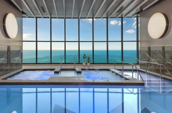 Indoor pool, outdoor pool