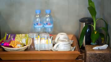 Kamer, 1 slaapkamer, roken, terras | Eten en drinken