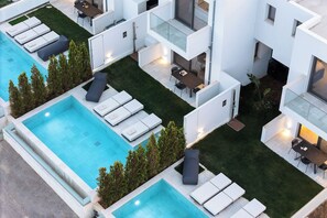 Outdoor pool, a heated pool