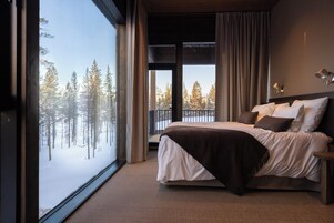 Ropa de cama de alta calidad y minibar