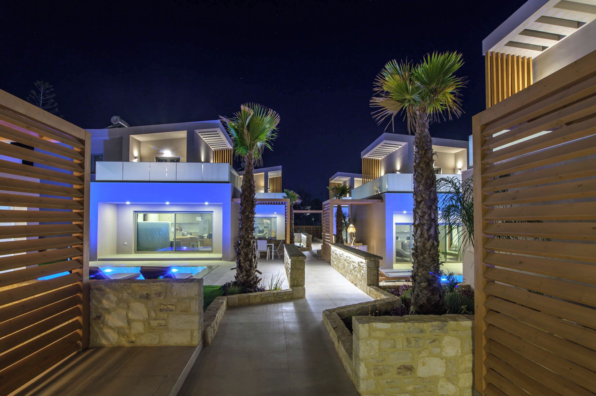 Front of property – evening/night