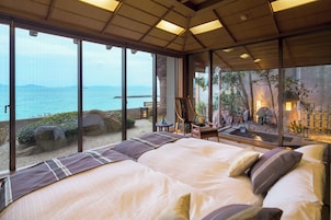 Suite familiar, no fumadores, vistas al mar (Kochuan Suite) | Decoración individual, tabla de planchar con plancha, wifi gratis