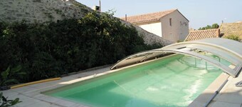between  carcassonne and narbonne with swimming pool