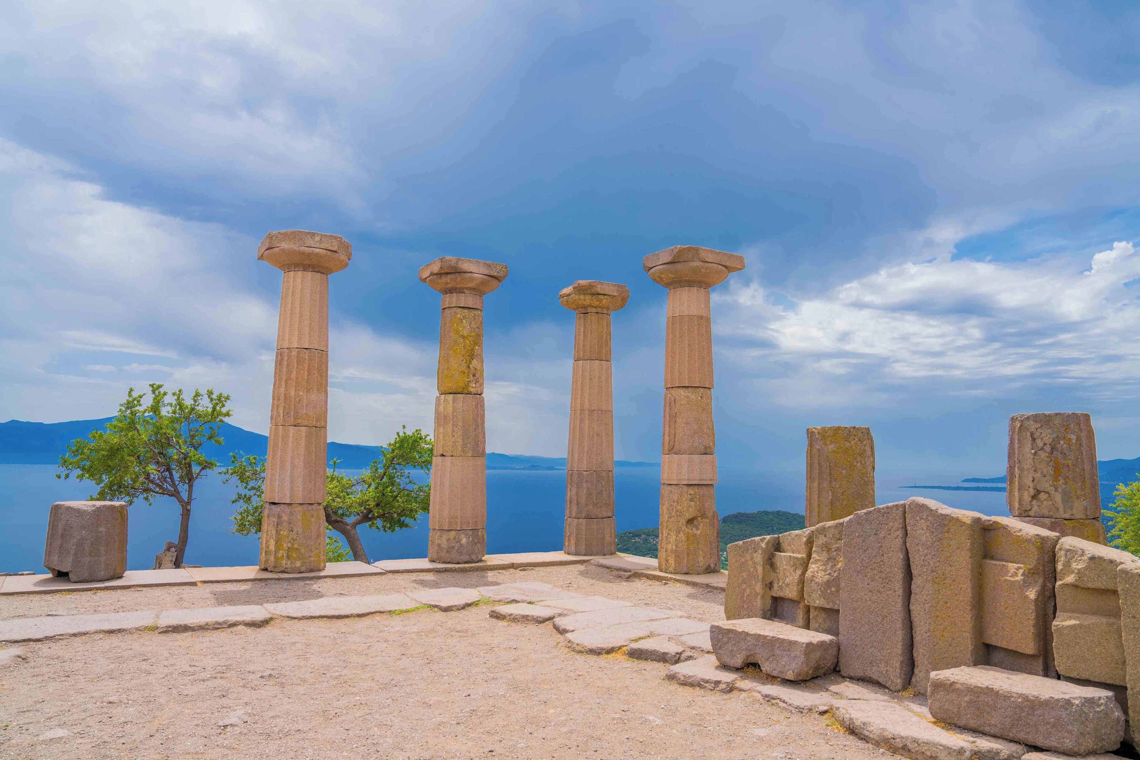 숙박 시설에서 보는 주변 전망