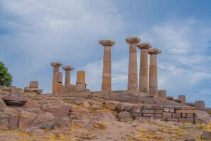 Vue sur la campagne depuis l’hébergement