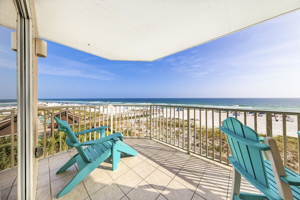 Signature Condo, 2 Bedrooms, Beach View, Beachfront | Balcony - Four Winds 301 (Orange Beach)