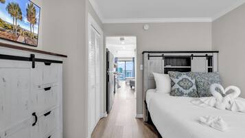 Individually decorated, individually furnished, iron/ironing board