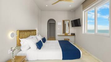 Chambre Deluxe double, balcon, vue sur la mer | Coffre-fort pour ordinateur portable, accès au Wi-Fi (inclus)