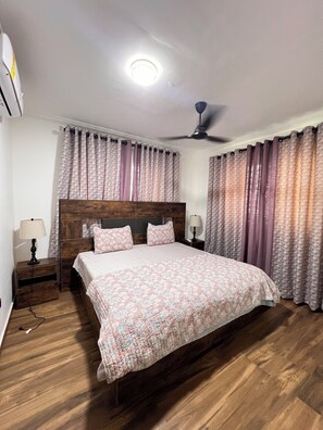1 bedroom, iron/ironing board, bed sheets