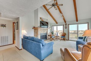 House (4 Bedrooms) | Interior - Deck & View: Oceanfront Oasis in Oak Island! (Oak Island)