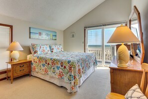House (4 Bedrooms) | Interior - Deck & View: Oceanfront Oasis in Oak Island! (Oak Island)