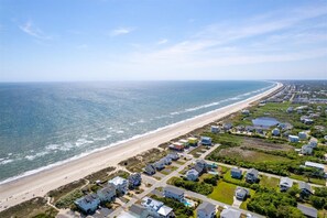 House (4 Bedrooms) | Interior - Deck & View: Oceanfront Oasis in Oak Island! (Oak Island)