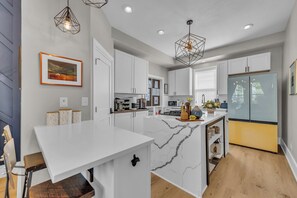 Fridge, microwave, oven, stovetop - Upscale Stay Near Truman, Stadiums, Historic Independence Square, & Downtown KC (Independence)