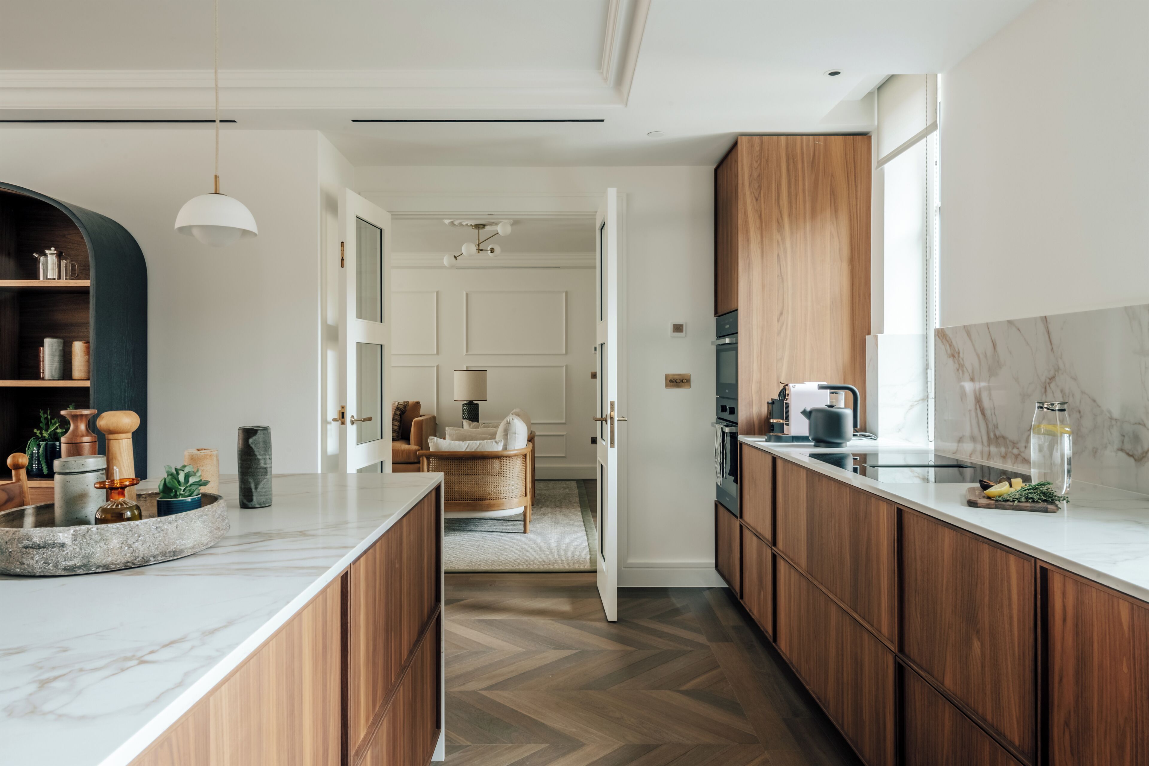 华丽公寓, 2 间卧室, 厨房, 城市景观 | 私人厨房 | 冰箱、微波炉、烤箱、炉灶