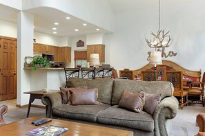 TV, fireplace, DVD player, offices