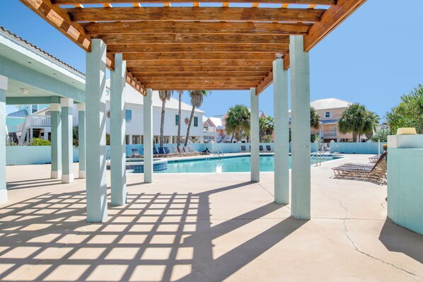 A heated pool