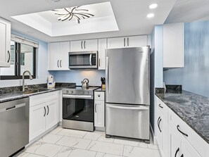 Newly Renovated Kitchen with Stainless Steel Appliances - Seaside 103 | Stylish Condo w/Stunning Views (Fort Myers Beach)