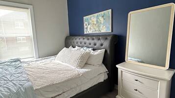 2 bedrooms, iron/ironing board, travel crib, free WiFi