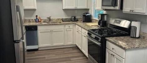 Microwave, oven, stovetop, dishwasher