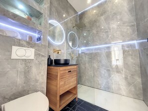 Shower, hair dryer