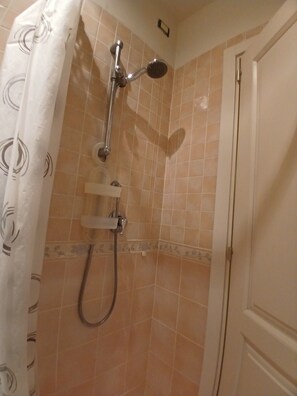 Shower, hair dryer, bidet, toilet paper