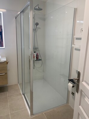 Secador de cabelo, toalhas de banho, sabonete, papel higiênico