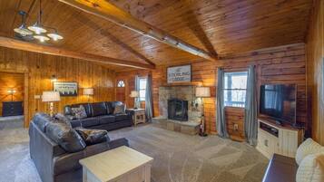 TV, fireplace, DVD player