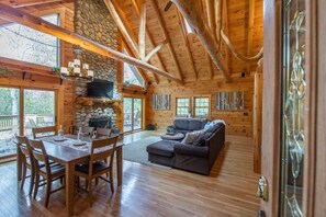 Fernseher, Kamin, DVD-Player