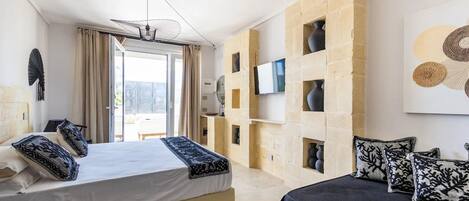 Camera Deluxe con letto matrimoniale o 2 letti singoli, patio, vista giardino