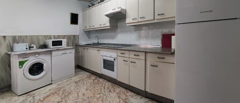 Microwave, oven, stovetop, dishwasher