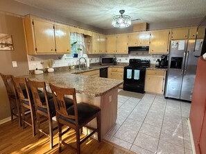 Microwave, oven, stovetop, dishwasher