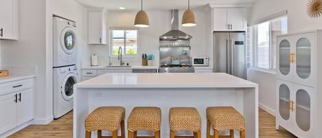 Microwave, oven, stovetop, dishwasher