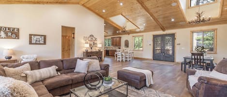 Smart TV, fireplace, video games