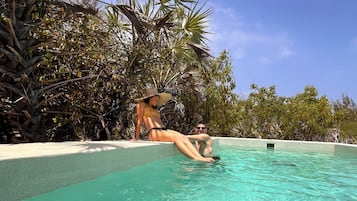 Piscine extérieure, piscine chauffée