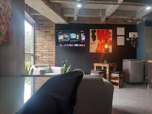 50-inch Smart TV with cable channels