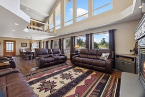 TV, fireplace, DVD player, offices