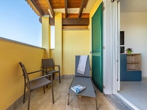 Apartment, 1 Schlafzimmer, Balkon, Meerblick | Terrasse/Patio