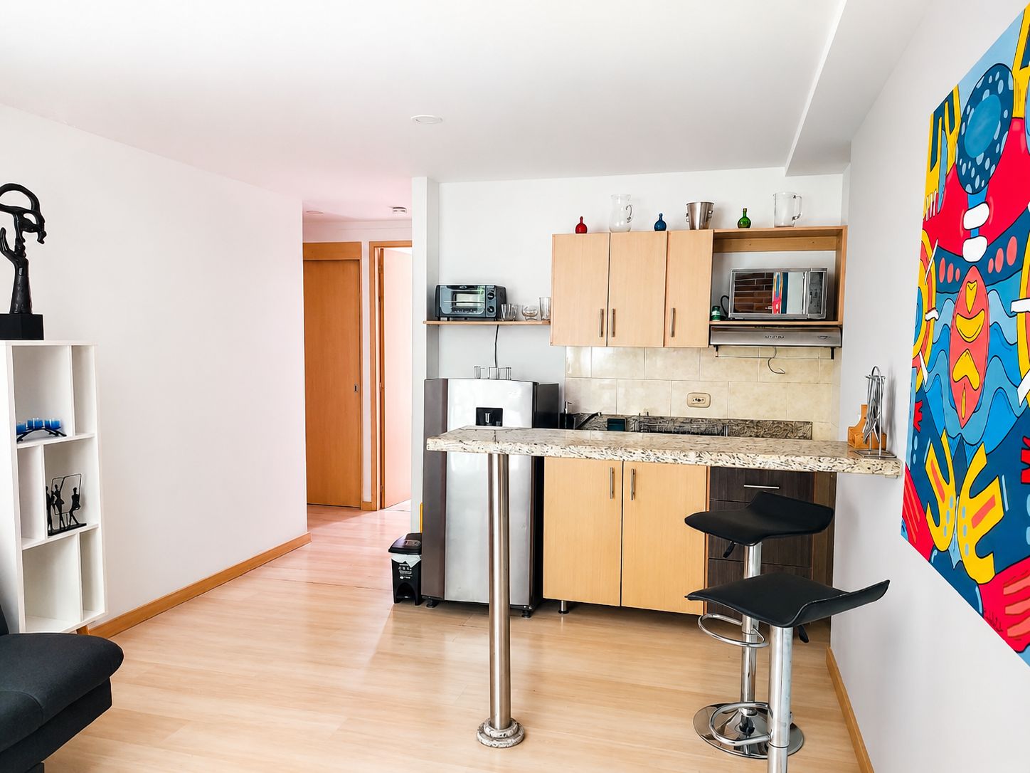 Microwave, stovetop, blender, griddle