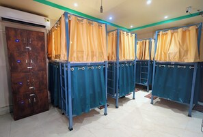 Shared Dormitory, Balcony, City View | Living area | Printers - Laxmi Dormitory | 2 mins walk from Prem Mandir (Vrindavan)