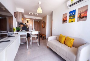 Apartment, 3 Bedrooms | Living area | Smart TV, DVD player - U-GO Sunset 47  (Cartagena)