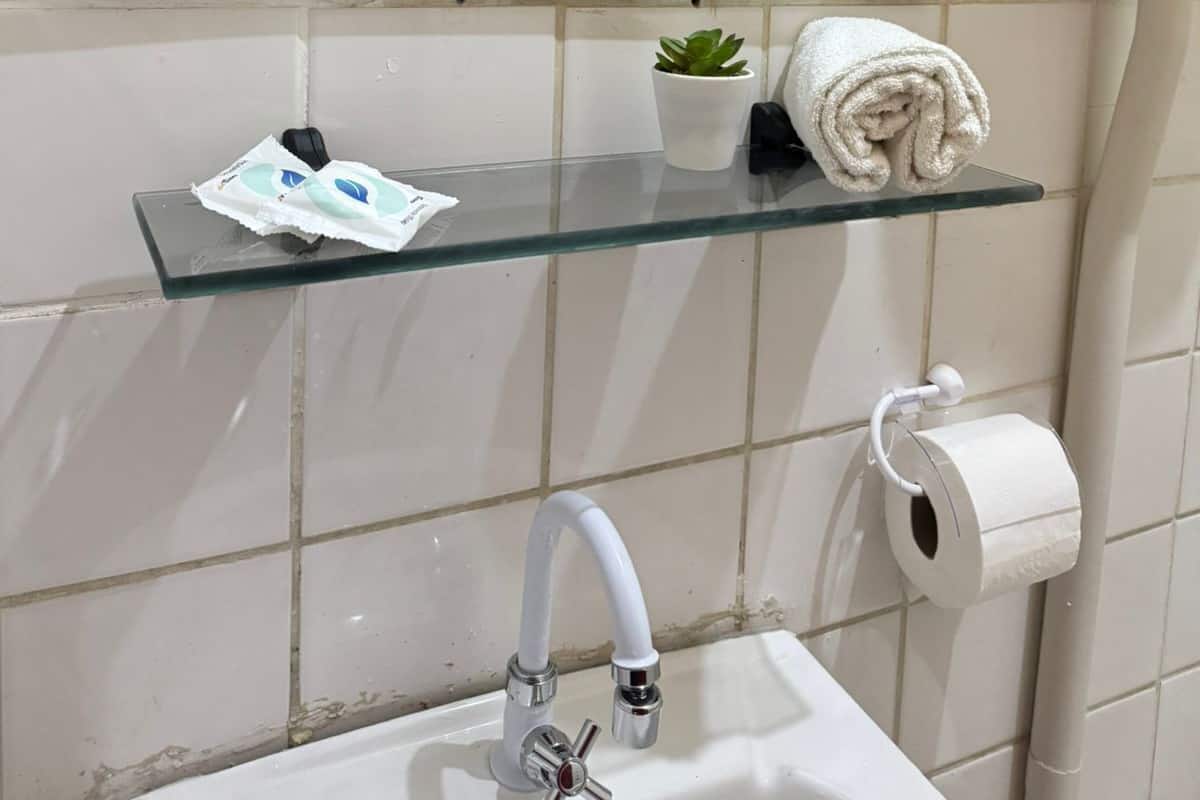 Dusch, tvål och toalettpapper